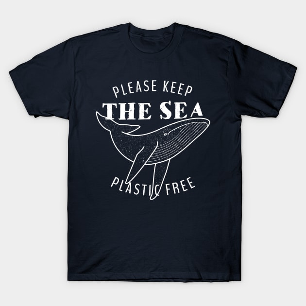 Please Keep the Sea Plastic Free - Whale T-Shirt by bangtees